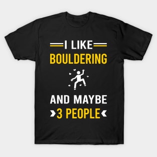 3 People Bouldering Rock Climbing T-Shirt